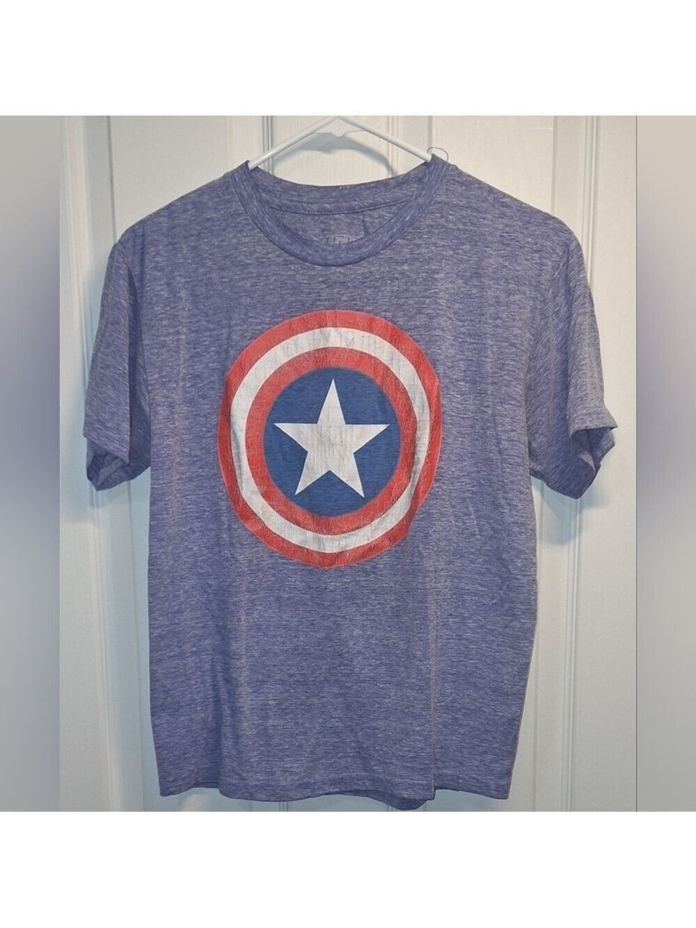 Marvel Captain America T-Shirt Blue Mens Medium